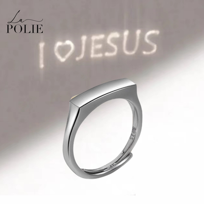 Anel Prata 925 I Love Jesus