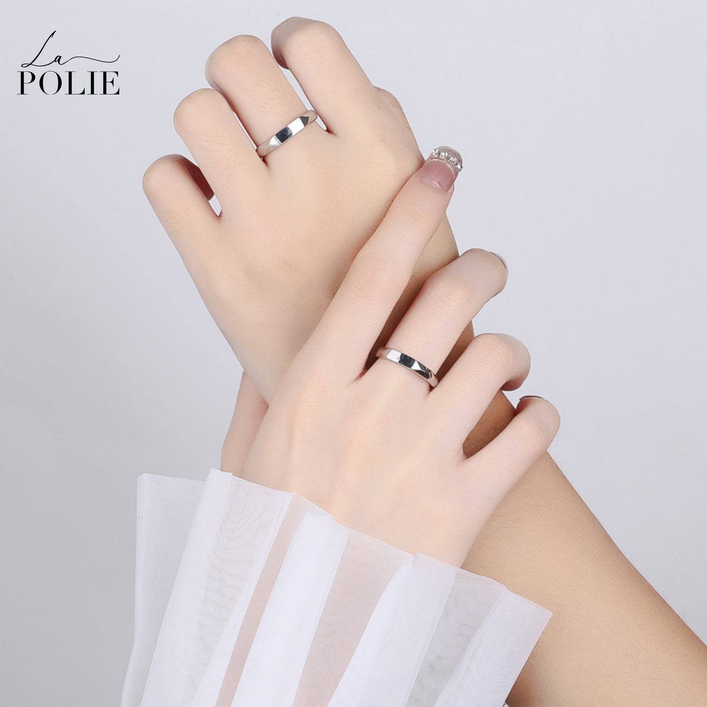 Par De Alianças Prata 925 I Love You